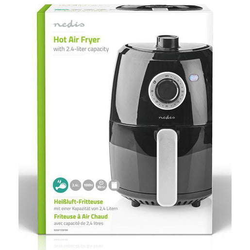 Nedis Heißluft Fritteuse KAAF120FBK 2,4 Liter Timer 30 min Nedis Heißluft Fritteuse KAAF120FBK 2,4 Liter Timer 30 min